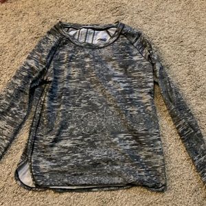 Kids gray long sleeve. Silky material, size large.